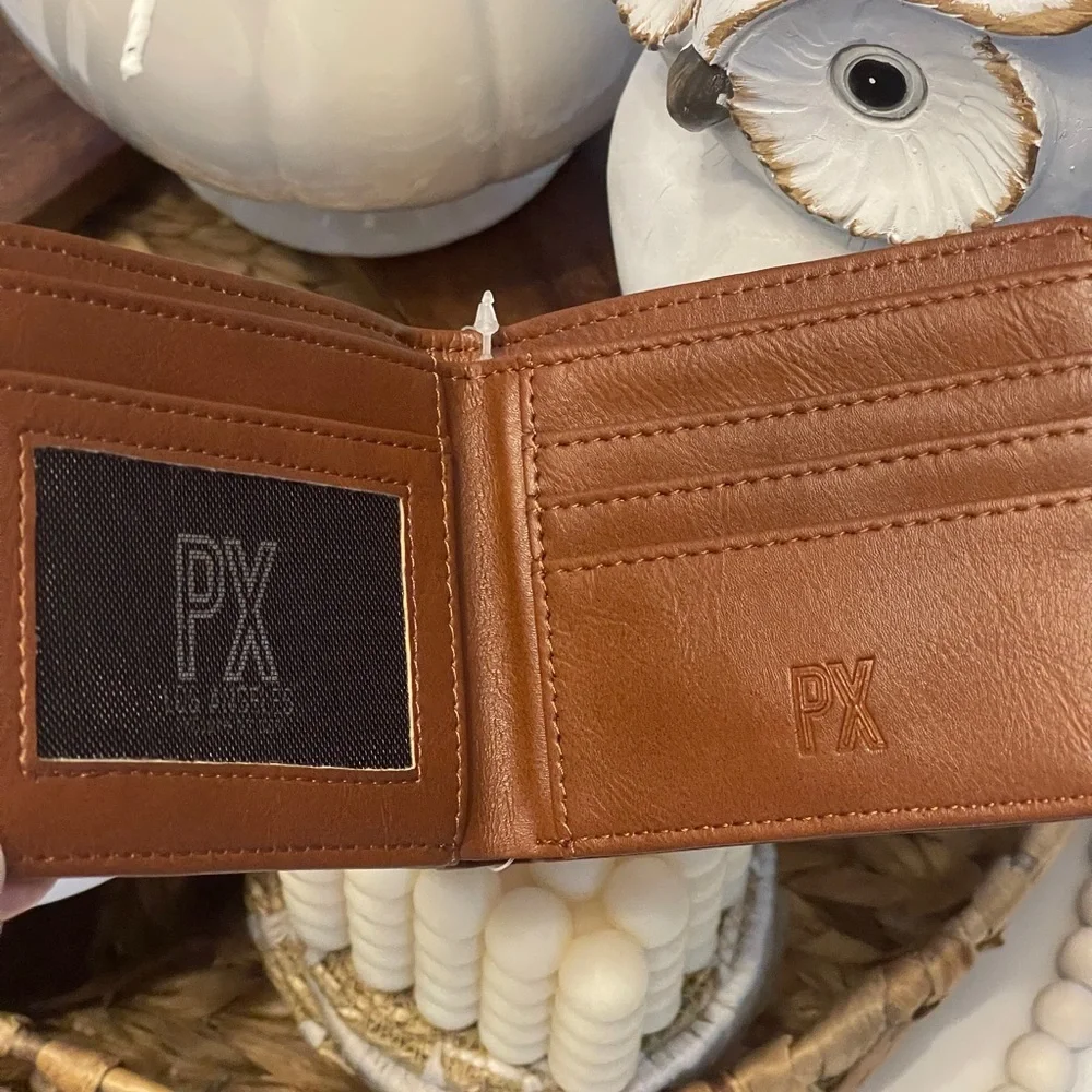 PX Los Angeles Men’s Evan Bi-Fold Wallet in Brown